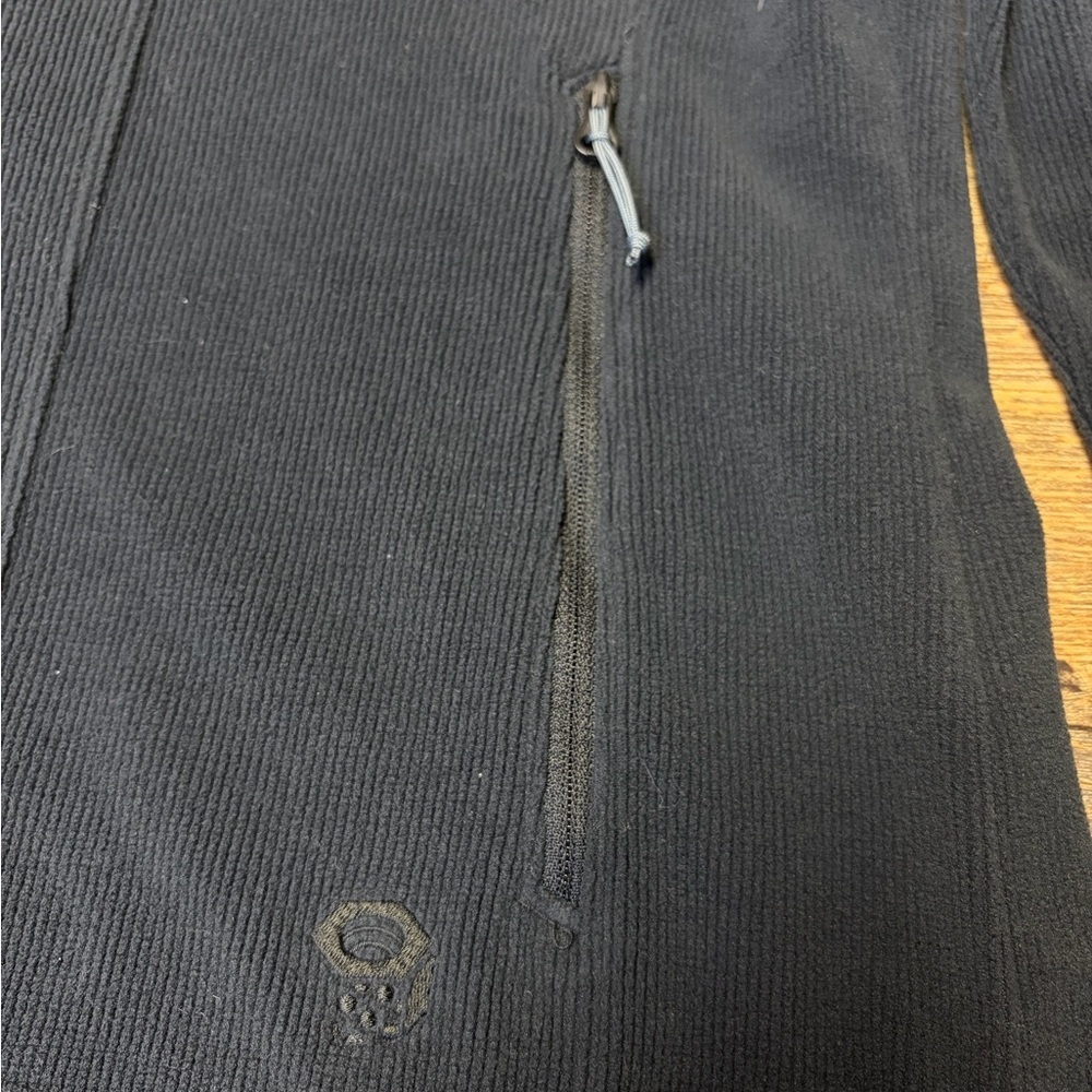 Mountain Hardwear Fleece Full Zip Jacket Women's Medium Outdoor Black Gray - Picture 8 of 13